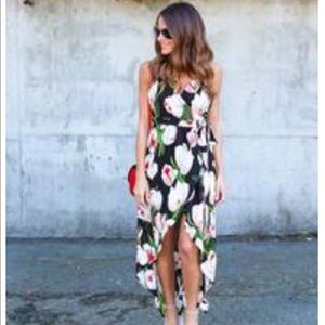 Floral wrap dress
